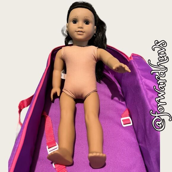 American Girl 18” Doll with Rolling Carrying Case - Picture 3 of 12
